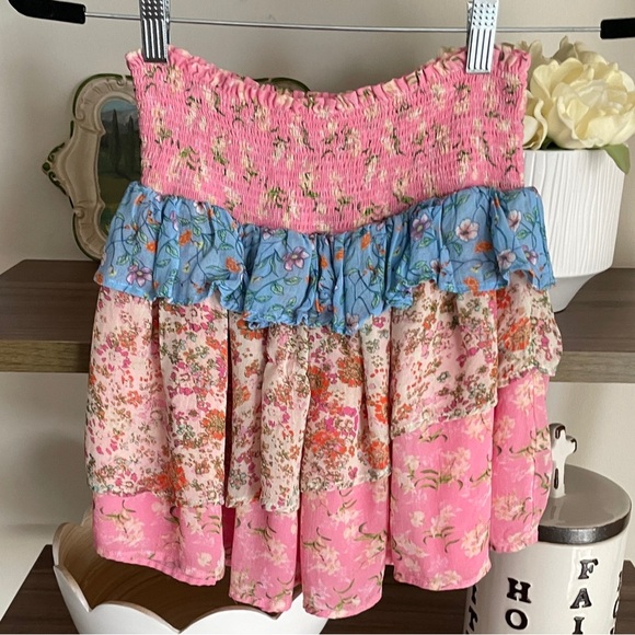 Ramy Brook Floral Smocked Mini Skirt, Size XS/S - Picture 7 of 16